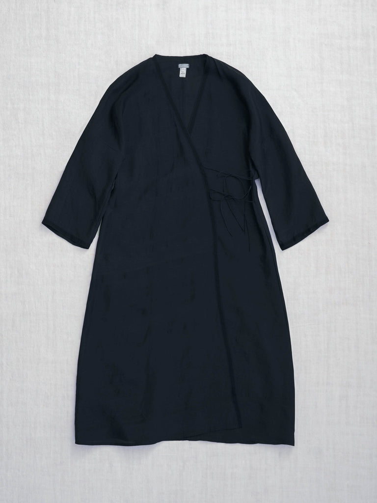 dosa Wrap Dress in Midnight