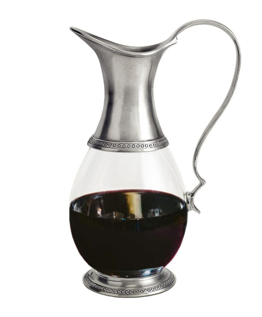 Cosi Tabellini - Veneto Pewter & Glass Decanter with Handle