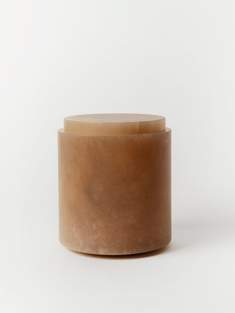 Michaël Verheyden Cont L with Lid in Tabac Alabaster