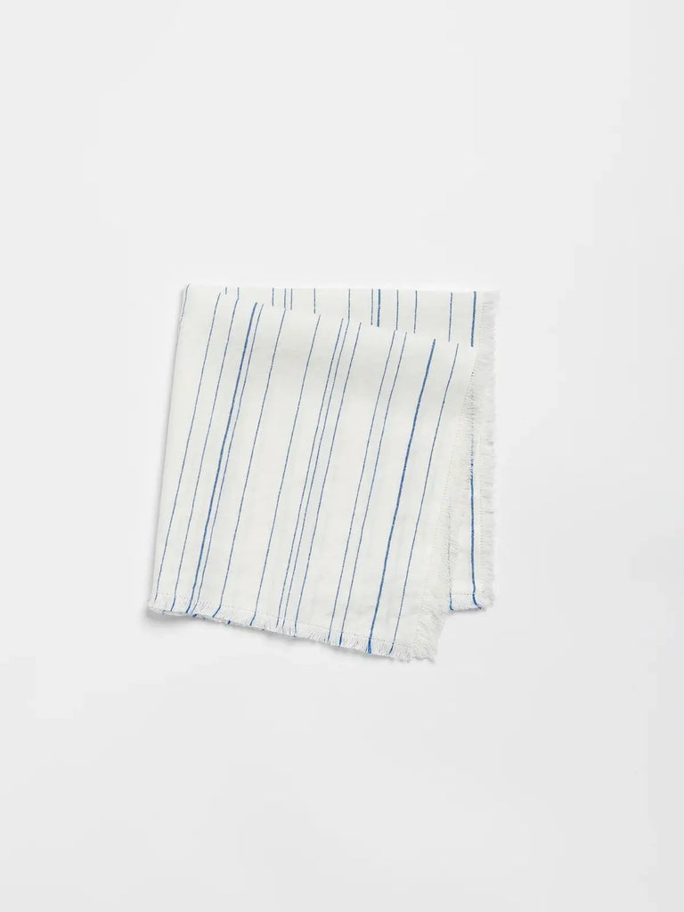 Chiarastella Cattana - Greta Napkin in White/Cobalto