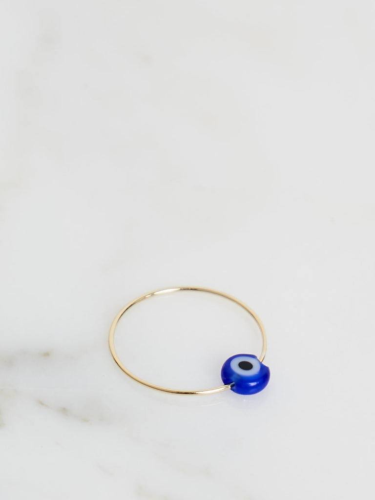 Leda Athanasopoulou Eye Ring in 14k Yellow Gold