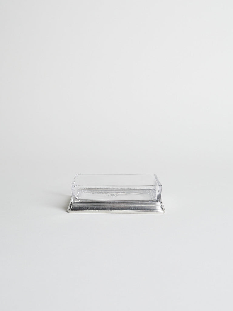 Cosi Tabellini Velletri Pewter & Glass Butter Dish