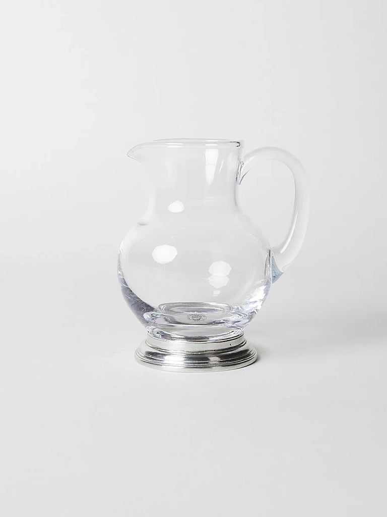 Erbusco Pewter & Glass Pitcher 15cm
