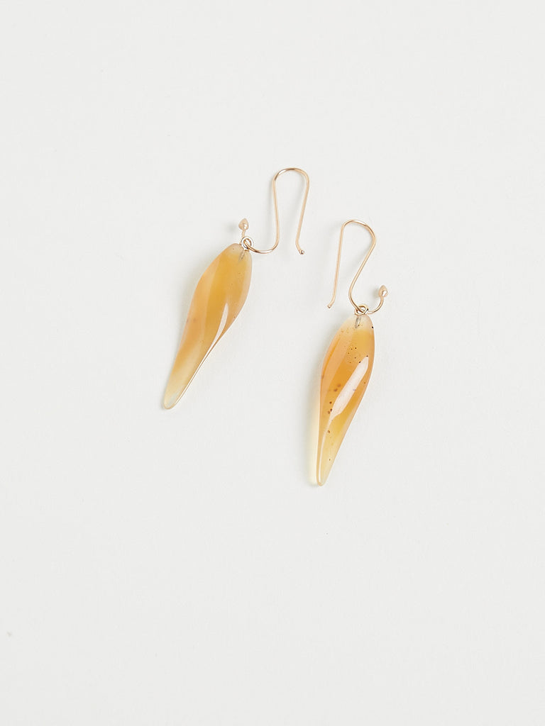 Ted Muehling Medium Fish Earrings in Carnelian
