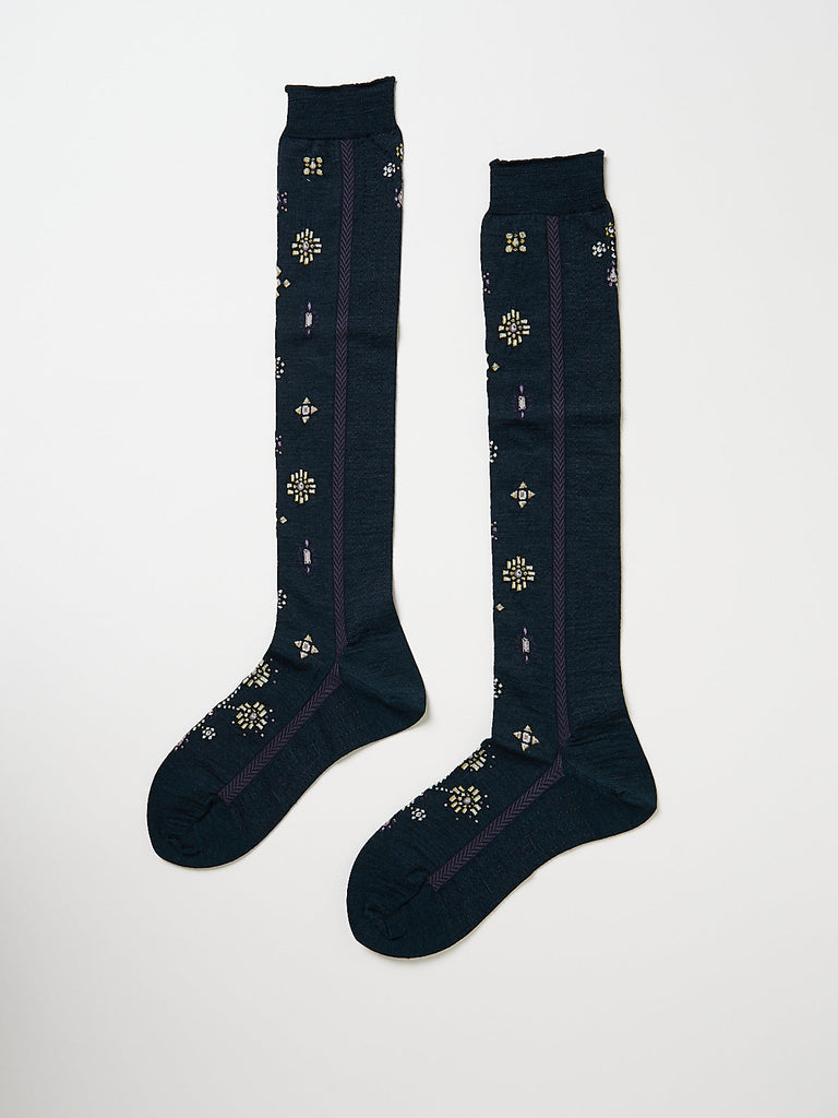 Antipast - Like A Jewelry High Socks in Dark Green