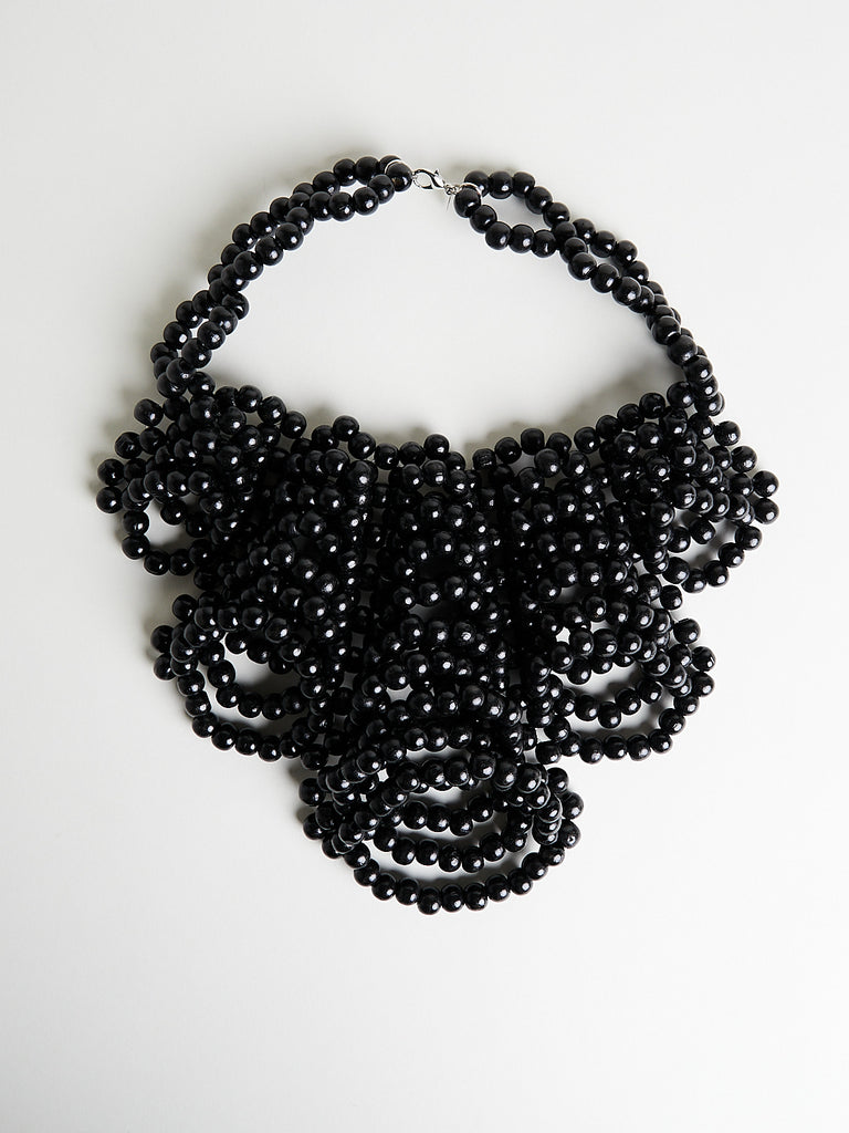 Niccolò Pasqualetti - Elizabeth Necklace with Wood Beads in Black