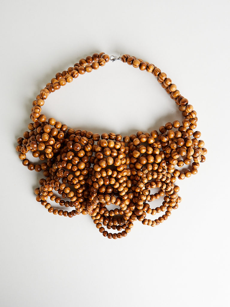 Niccolo Pasqualetti - Elizabeth Necklace with Wood Beads in Natural