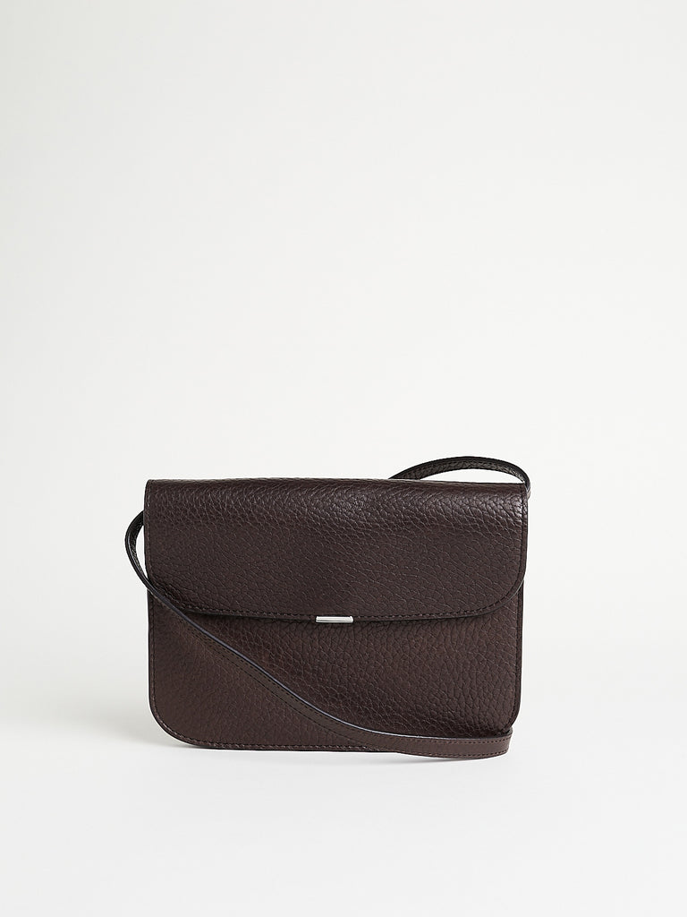 Lemaire - Soft Tab Wallet on Strap in Dark Chocolate