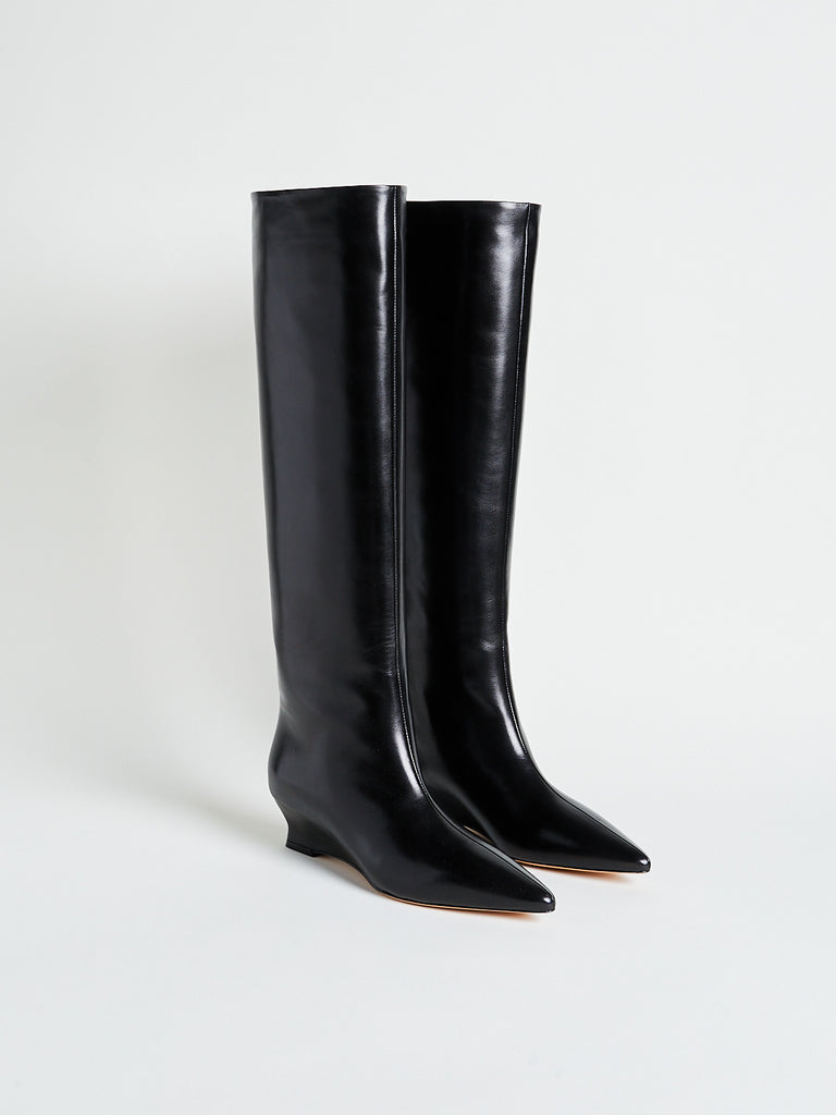 Le Monde Béryl - Camille Tall Boot in Black Leather
