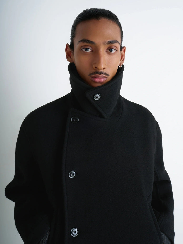 Lemaire - Boxy Peacoat in Black