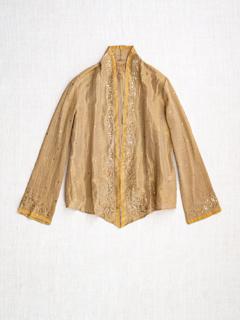 dosa x Mouki Mou Bali Top With Badla Embroidery in Gold