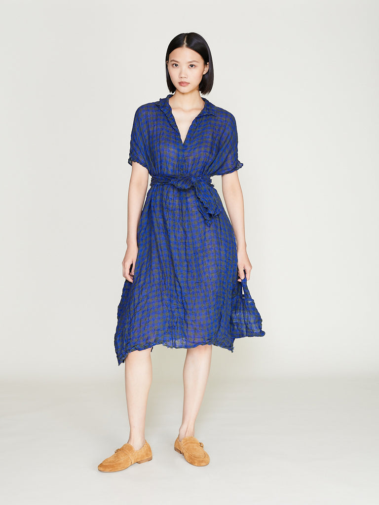 Abito Dress 20.07.06 Manichina Medio Lavato in Check Colour Mix 2