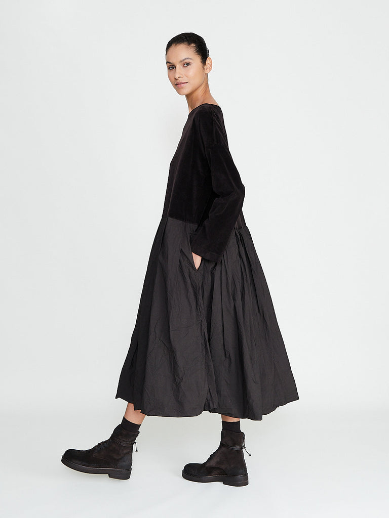 Album di Famiglia - Boatneck Dress V + TC in Chocolate