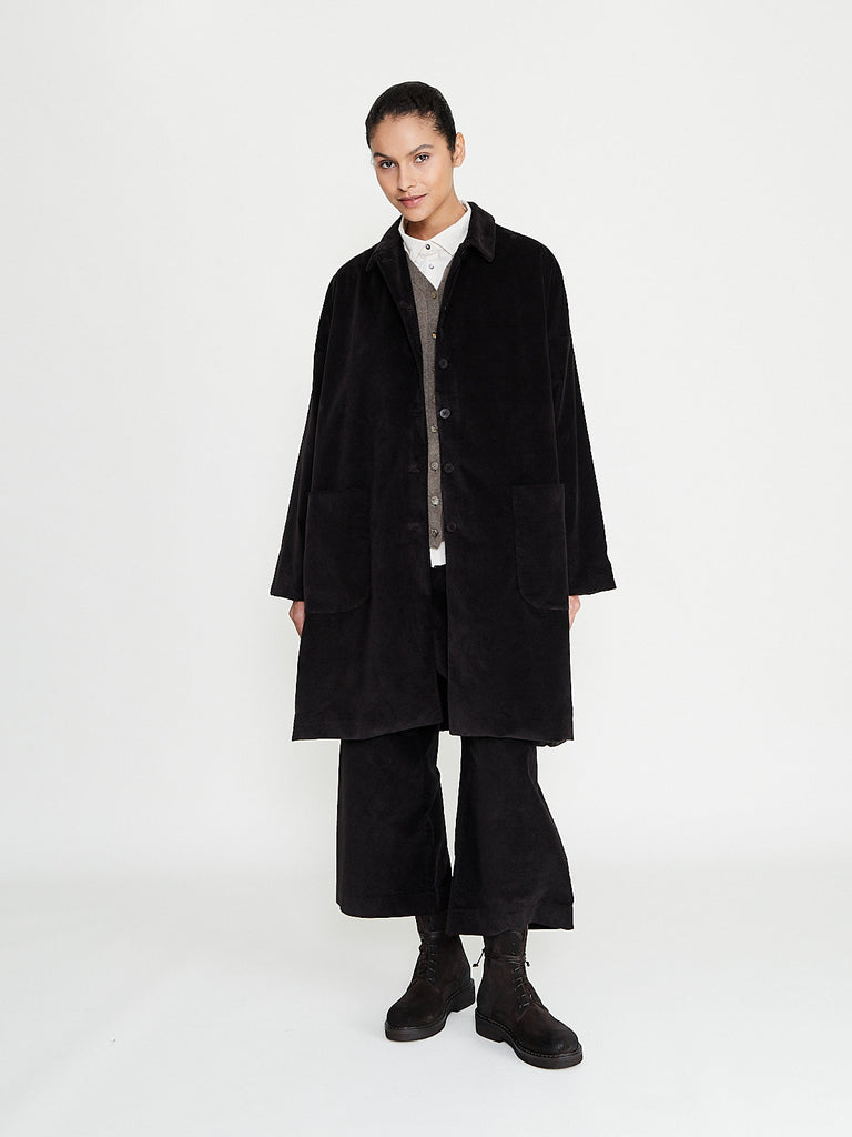 Album di Famiglia - Collar Coat V in Chocolate