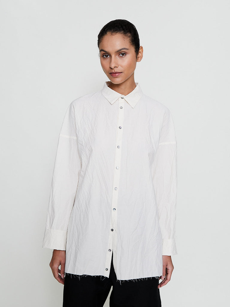 Album di Famiglia - Unisex Collar Shirt LWR in Natural