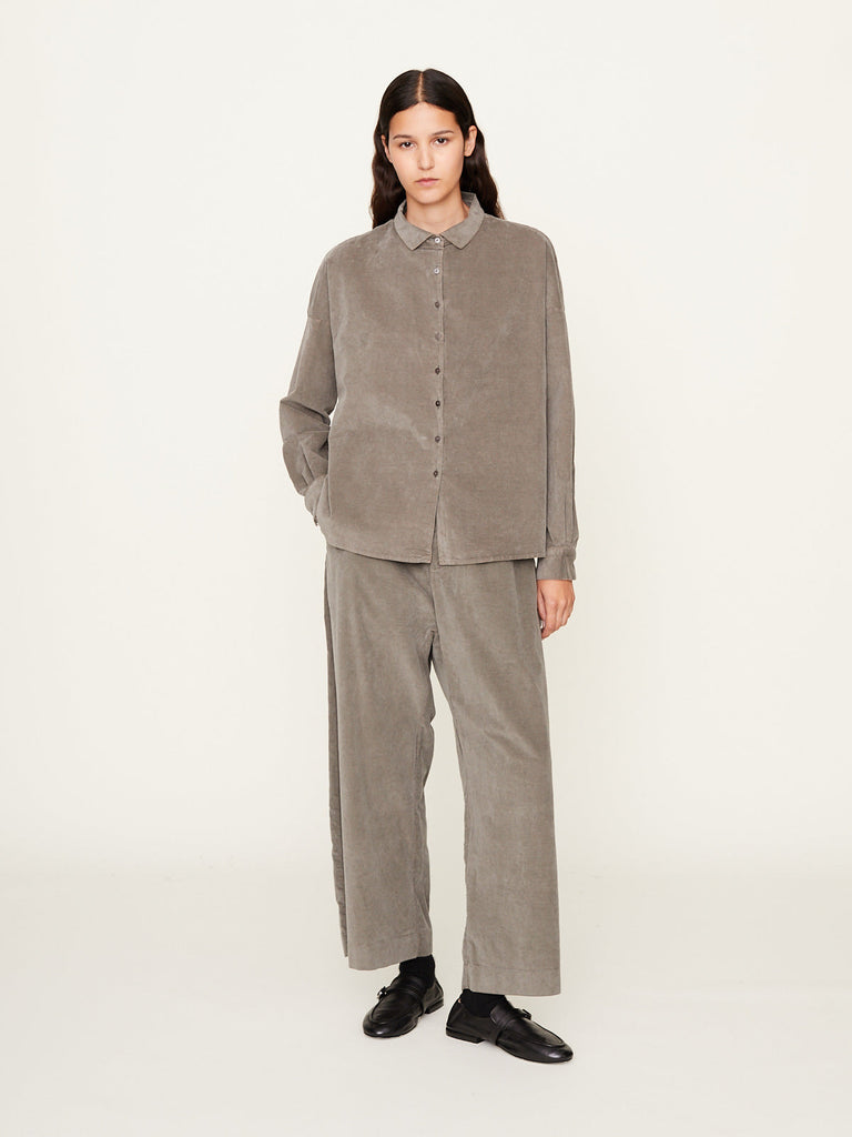 Album di Famiglia - Wide & Long Trousers in Taupe