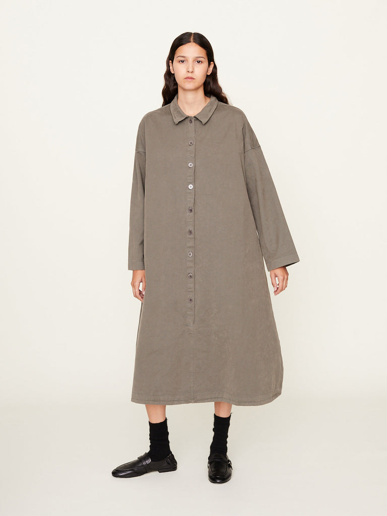 Album di Famiglia - Loose Collar Dress WCC in Taupe