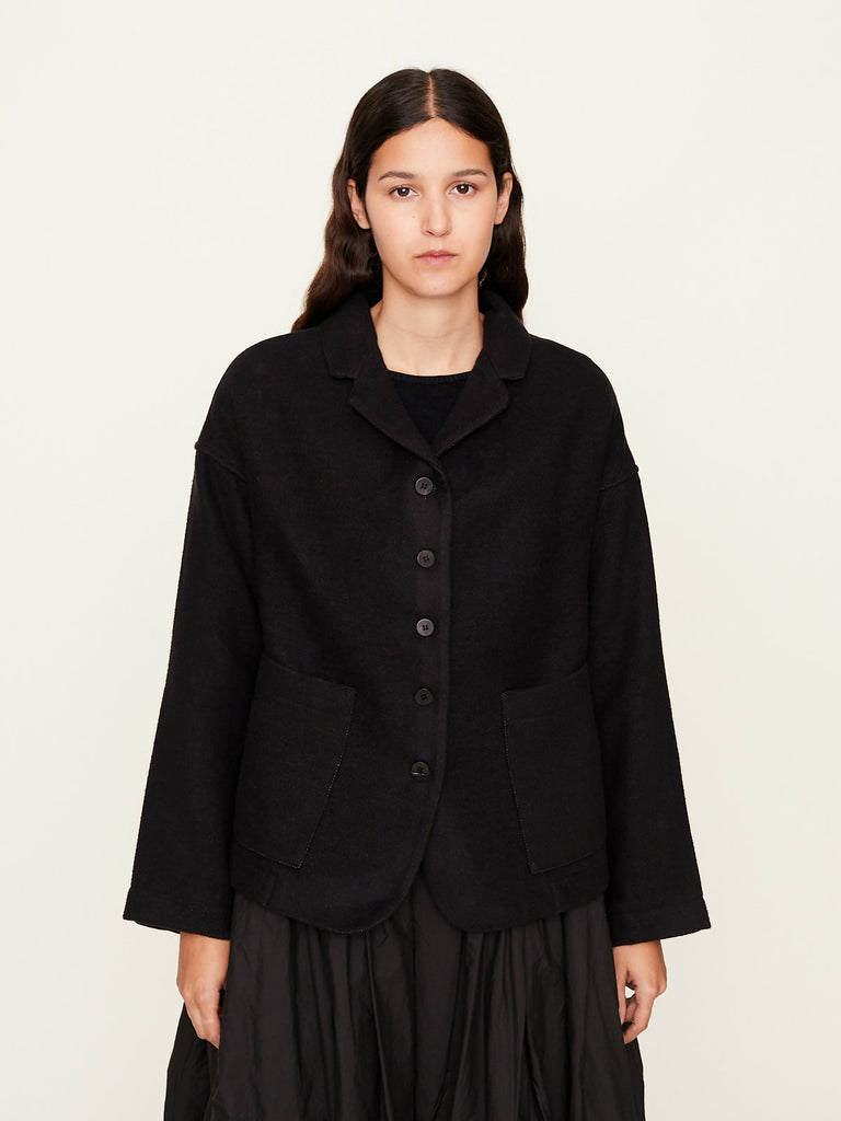 Album di Famiglia - Soft Loose Blazer C in Black