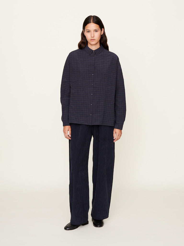 Apuntob - Cotton Corduroy Trousers in Blue