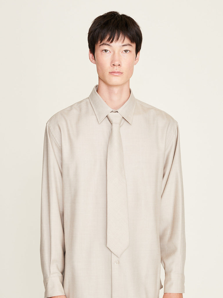 Auralee - Super Light Wool Tie in Top Beige