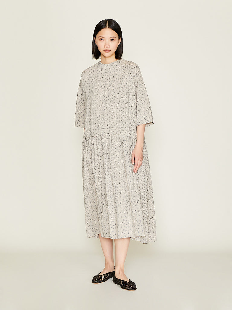 Arts & Science - Gather Bottom Dress Short Sleeve in Ai Dark