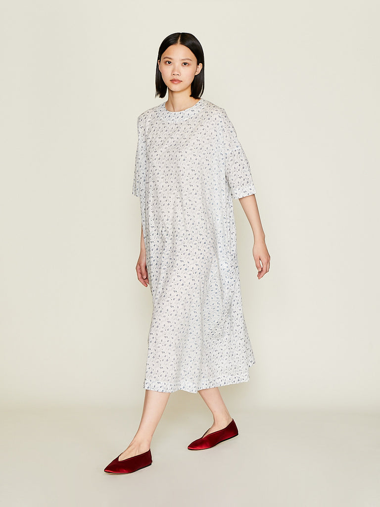 Arts & Science - Short Sleeve Tent Line Dress L in Off White