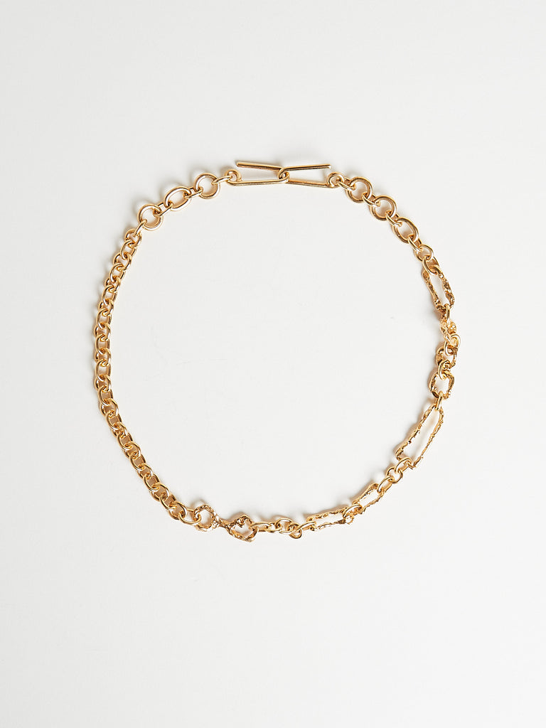 Gilgamesh Raw Neckace in 24K Yellow Gold Plating