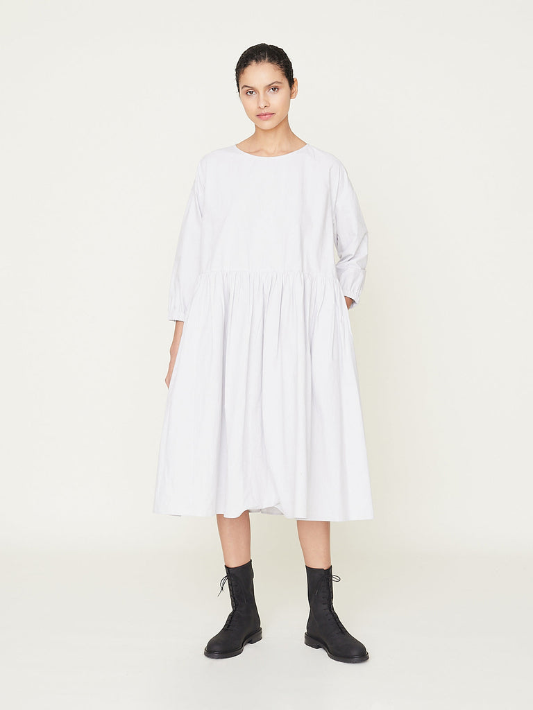 Apuntob Japanese Poplin Dress in Ice