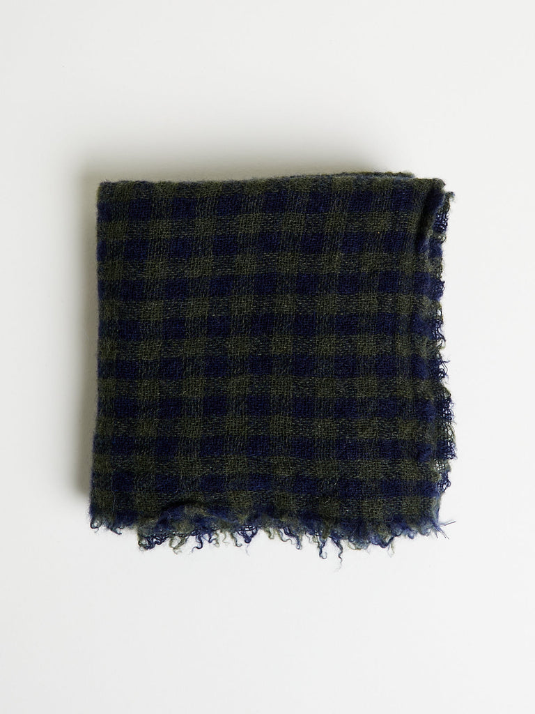 Apuntob Micro Checked Scarf in Forest