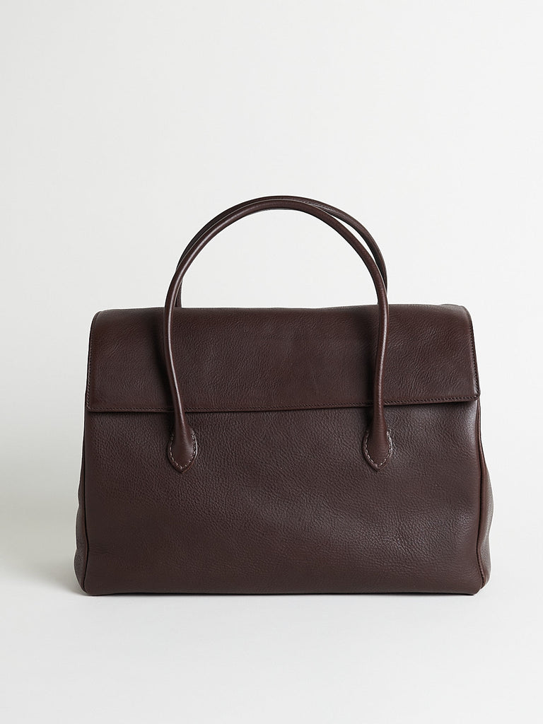 Arts & Science - Stitch Flap Bag M in Dark Brown