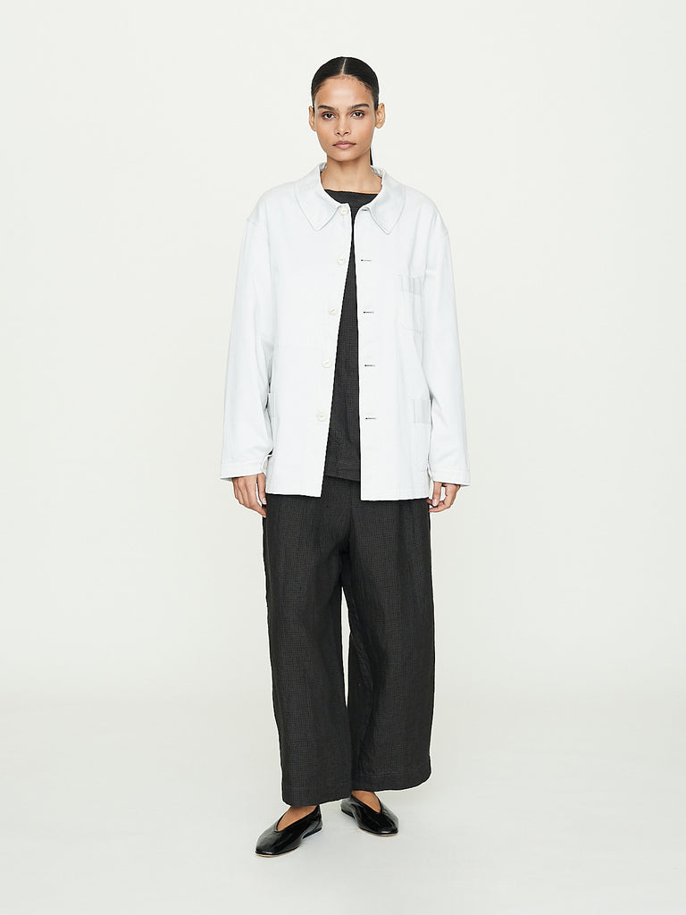 Arts & Science French Work Jacket in Juniper Ice White