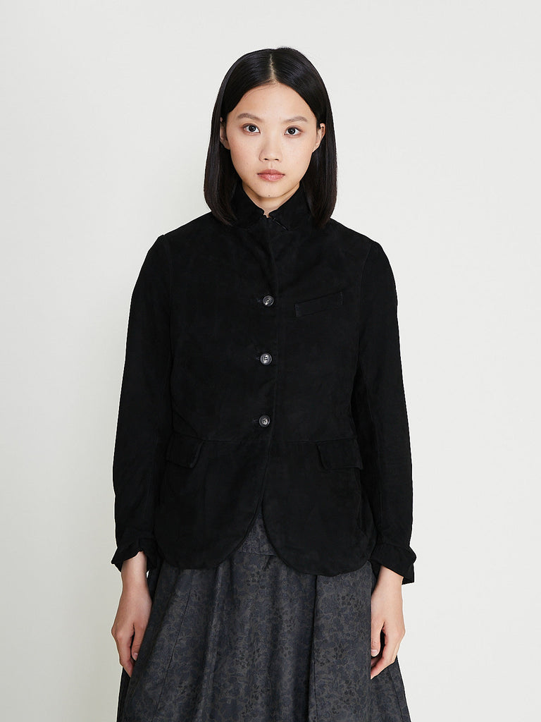 Bergfabel - Leather Tyrol Jacket in Black