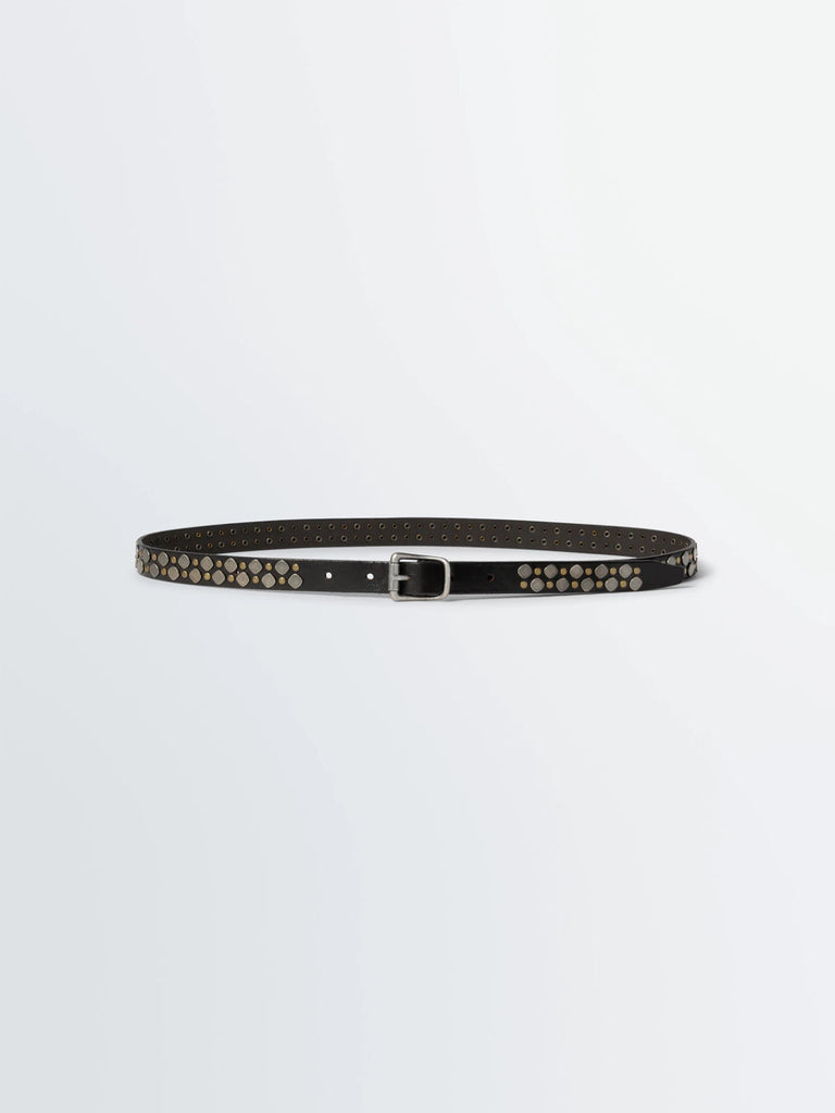 Lemaire - Rio Studs Belt 20mm in Dark Brown