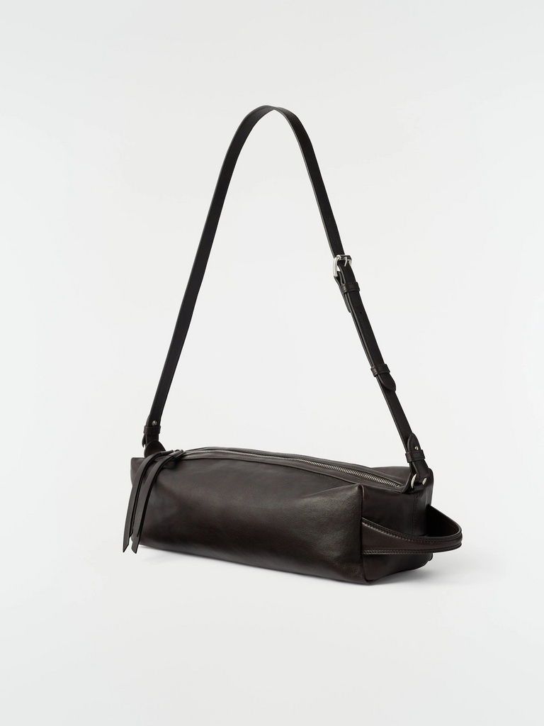 Lemaire - The Care Slingbag in Dark Chocolate