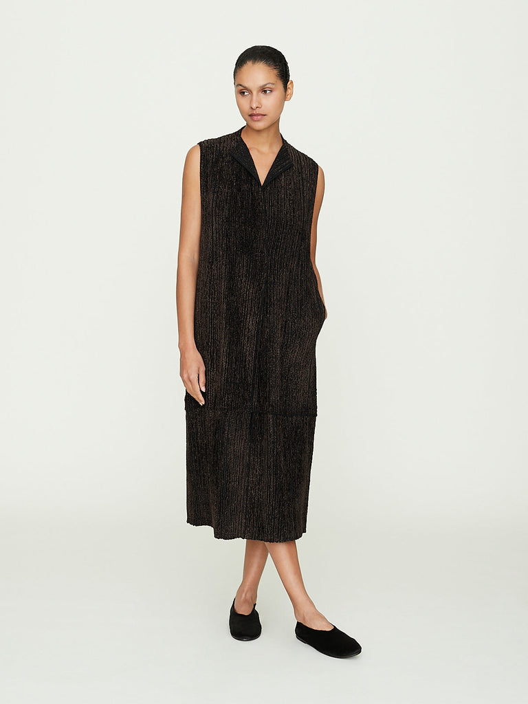 Boboutic Velvet Ribs Dress in Brown