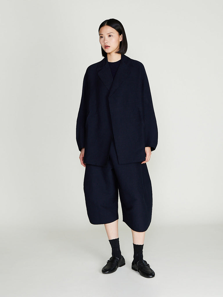 Boboutic - Double Breast Long Jacket in Navy