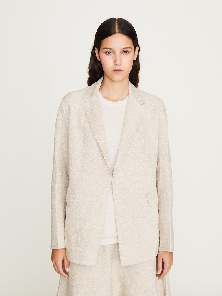Boboutic - Knitwear Shirt Jacket in Pearl