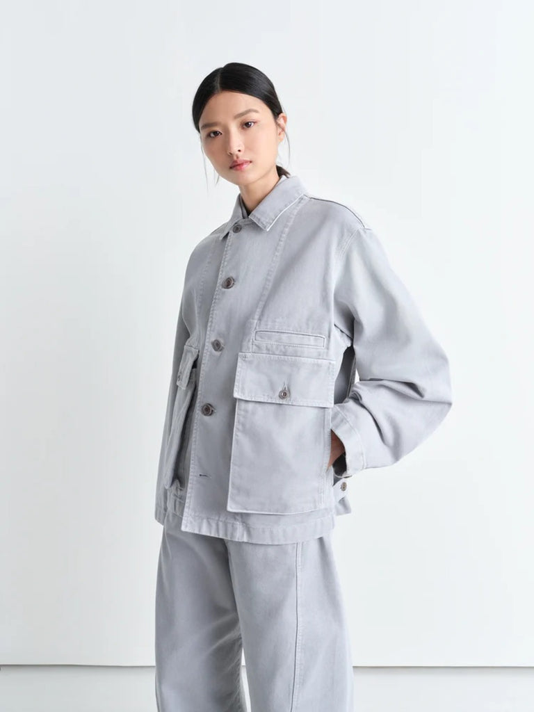 Lemaire Boxy Jacket in Snowy Blue Grey