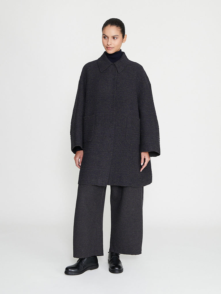Boboutic - Wool Lane Coat in Blue/Green Mix