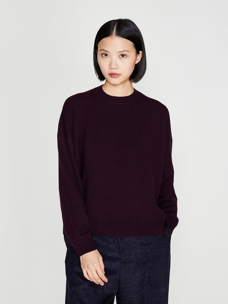 Arts & Science - Bulky Back Line Sweater 2 in Dark Violet