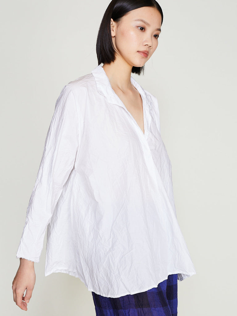 Daniela Gregis - Camicia Shirt Spicchi Colletto Lavata in Optical White