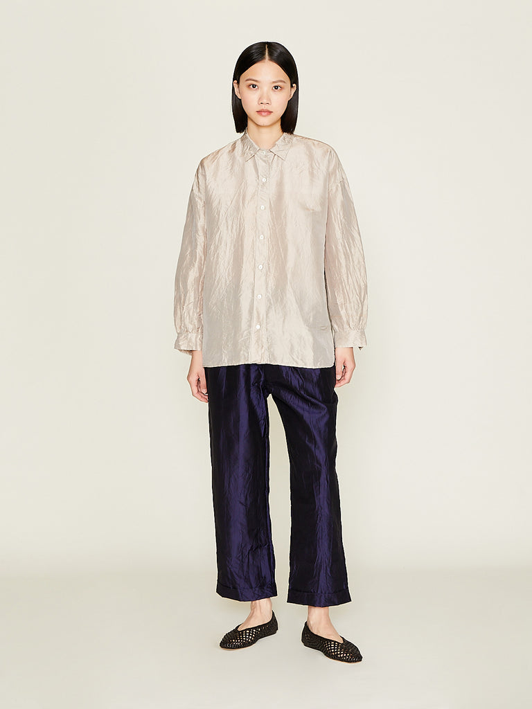 Christian Peau - Silk Pants in Navy