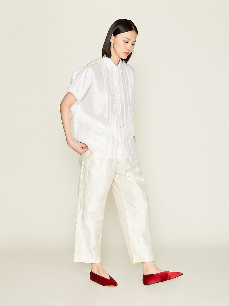 Christian Peau - Silk Pants in Egg