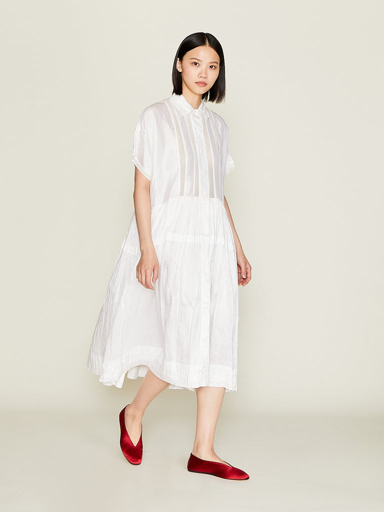 Christian Peau - Silk Lace Dress in White