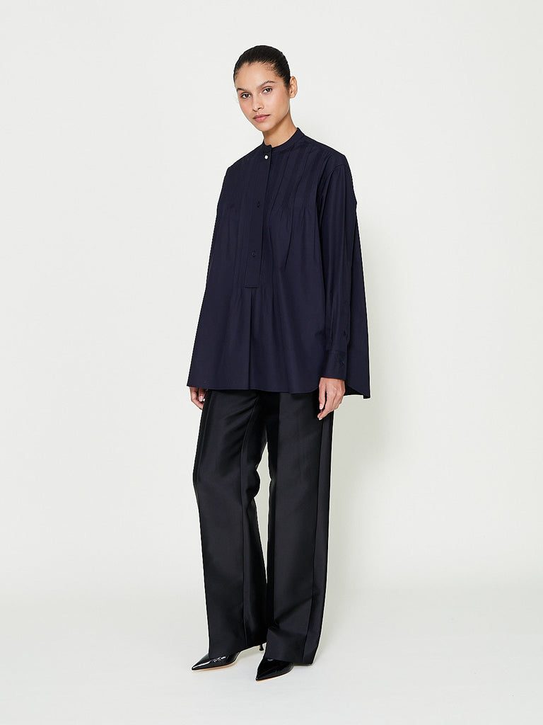 Carven - Pintuck Shirt in Midnight