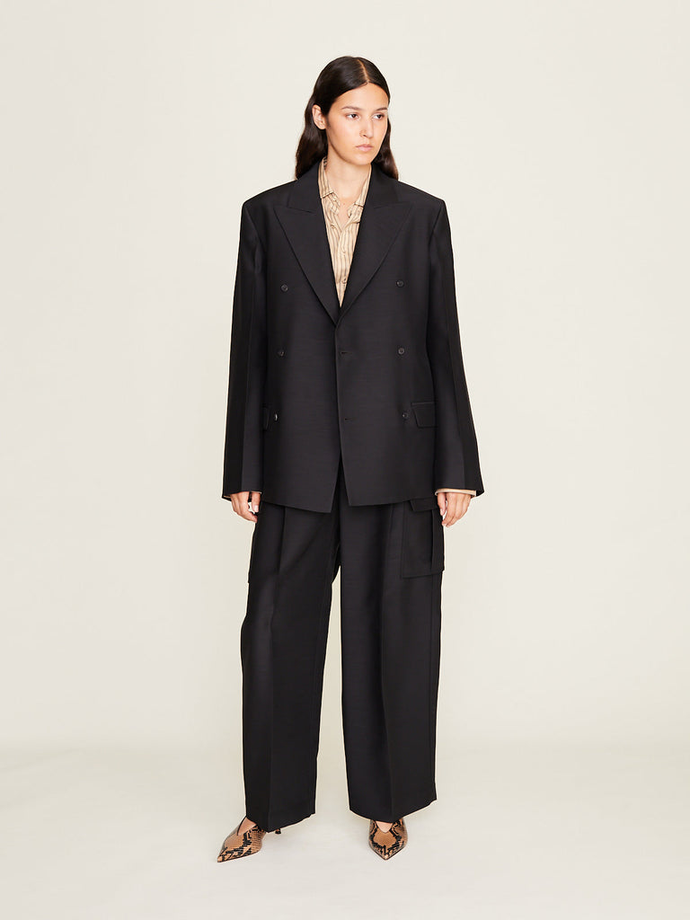Carven - Cargo Trousers in Deep Black