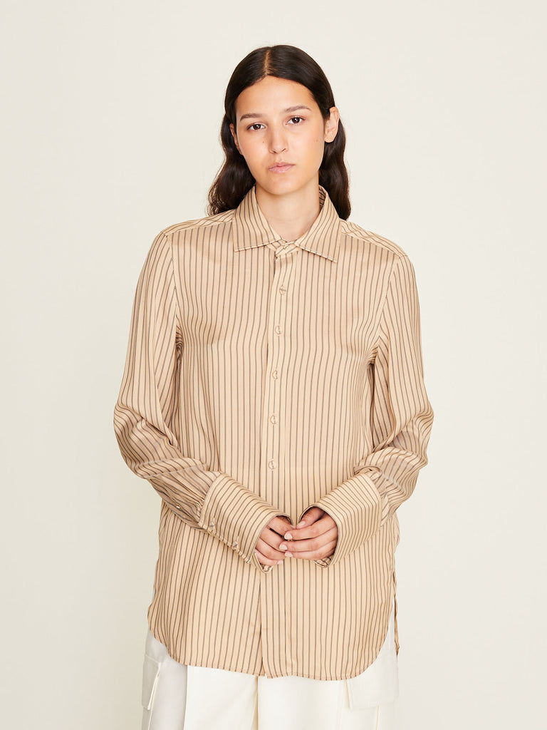 Carven - Long Shirt in Fawn/Black
