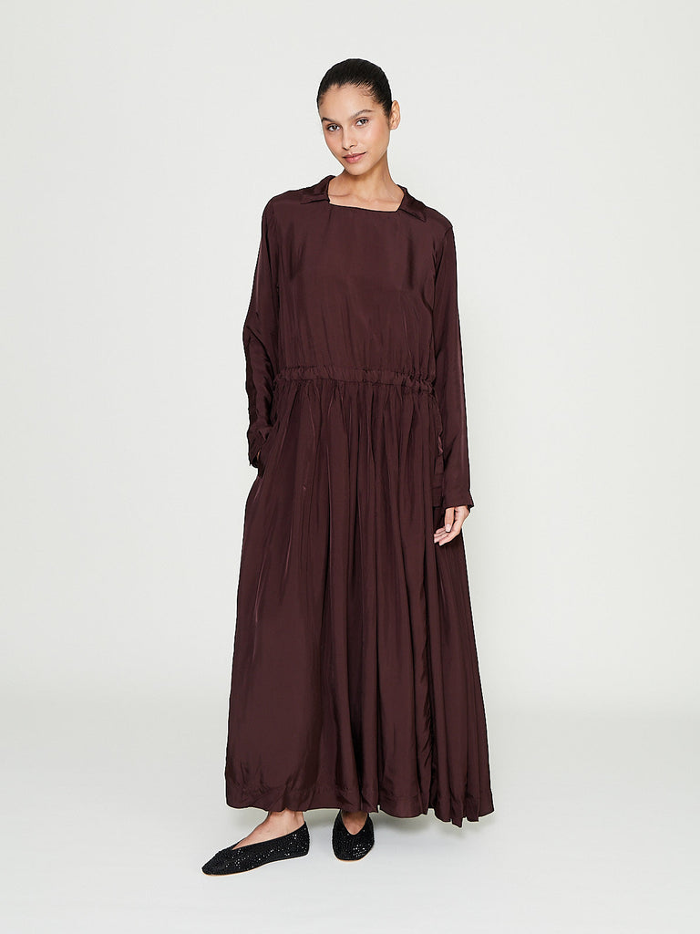 BB Long Sleeve Dress Tulipy in Prune