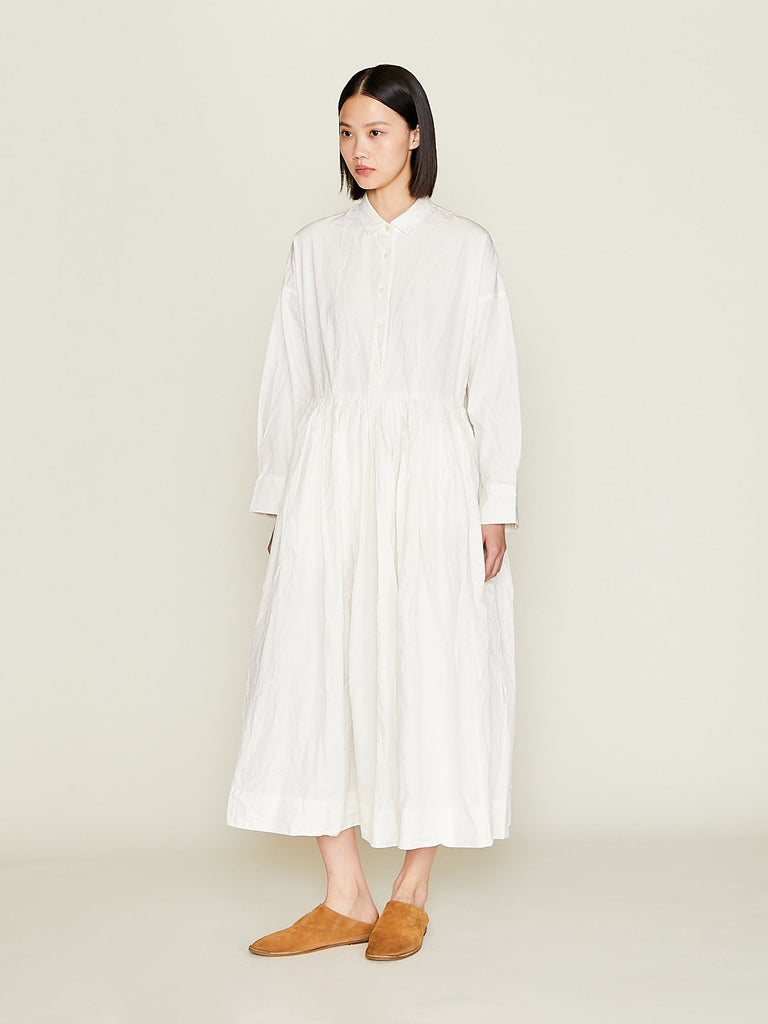 Casey Casey - Stephanie Dress Paper Cotton in Off White