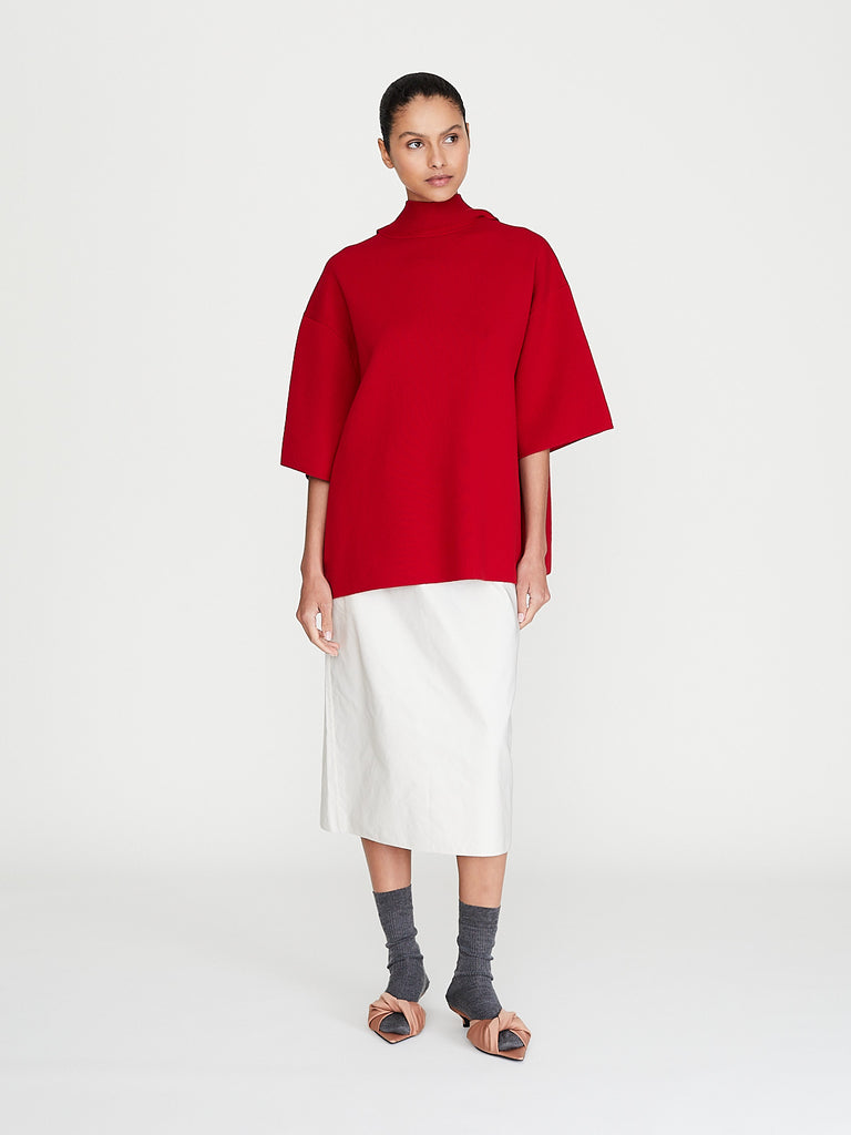 Carven - Pull-On Skirt in Dove